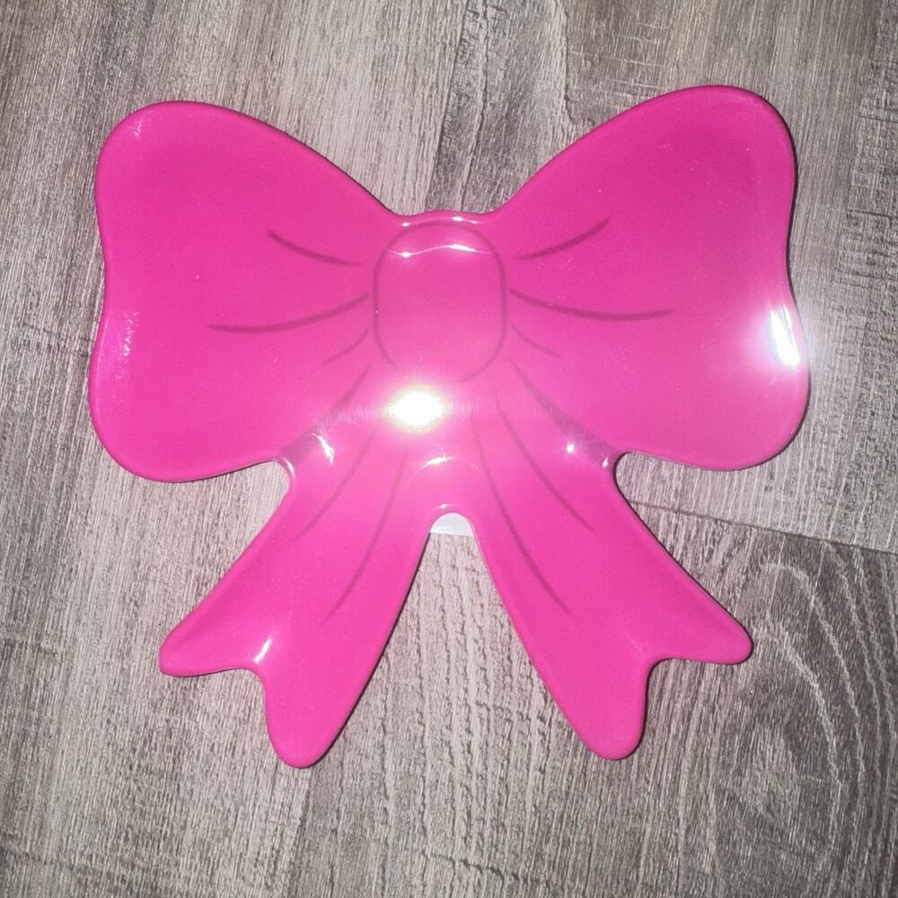 Hobby Lobby The Spring Shop Pink Bow Plate Dish Easter Spring Decor NWT